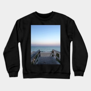 Blue Ocean Waves Sunset Crewneck Sweatshirt